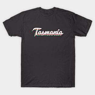 Tasmania Australia Retro Script T-Shirt